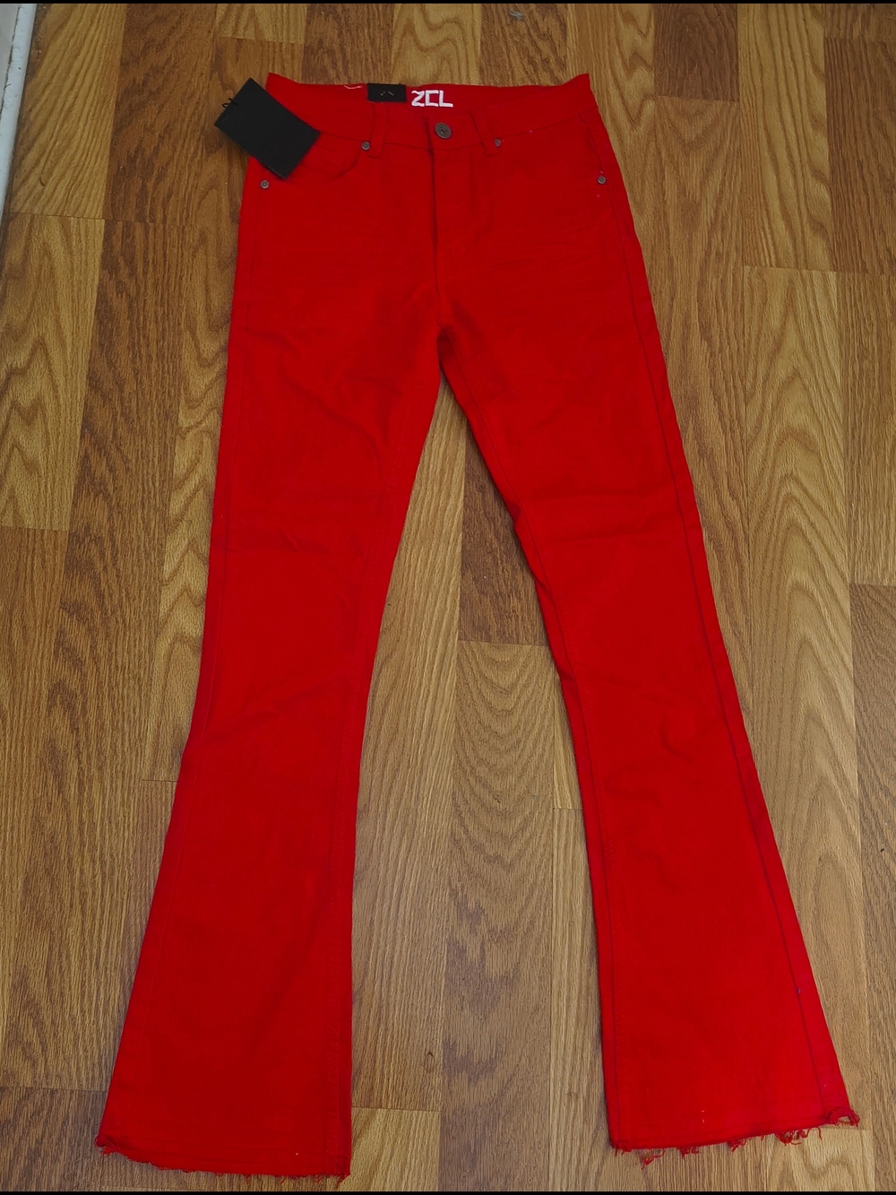 Men's Red Bootcut Jeans by — Tailored Casual Fit